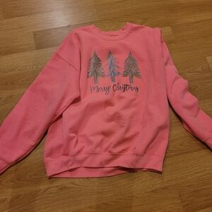 Large Pink Christmas Sweatshirt
